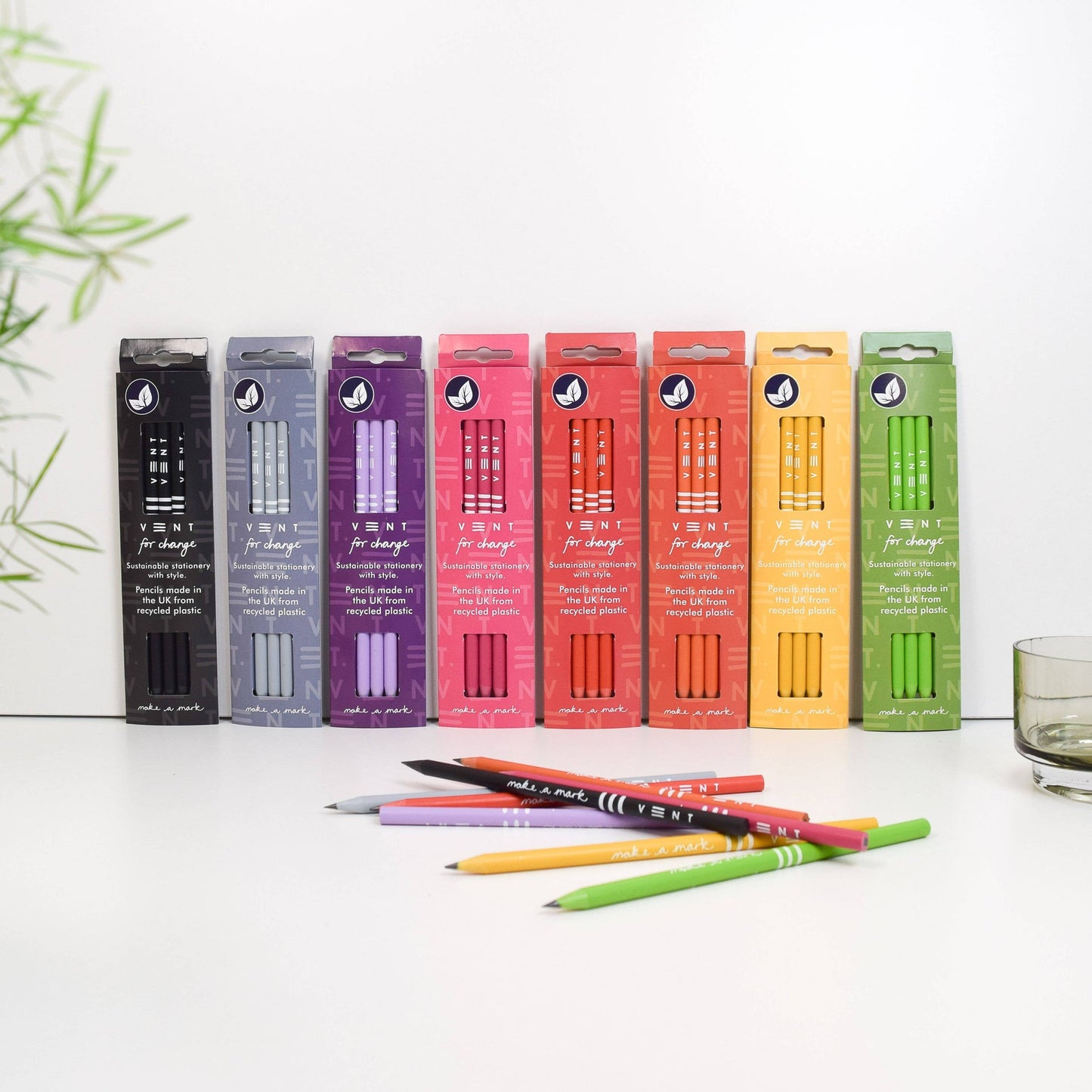 Pencils Pack of 3 recycled - Make a Mark Yellow