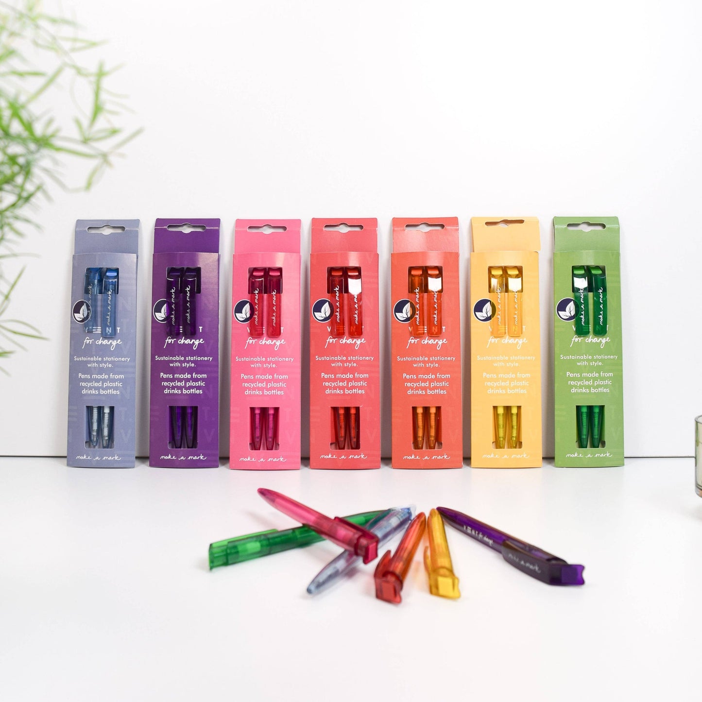 Pens Recycled Drinks Bottle Make a Mark - Green