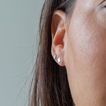 Square Sterling Silver Stud Earrings