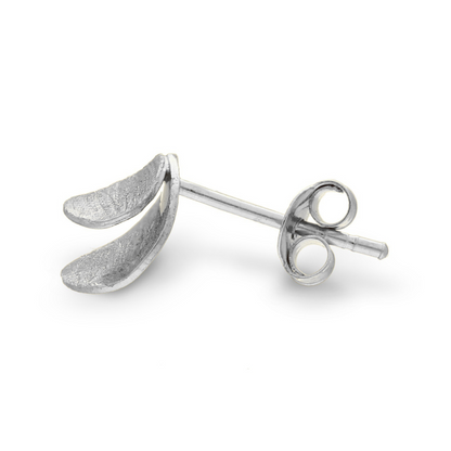 Tactile Silver Stud Earrings