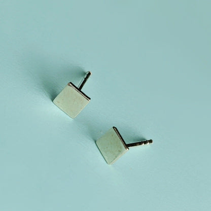 Square Sterling Silver Stud Earrings