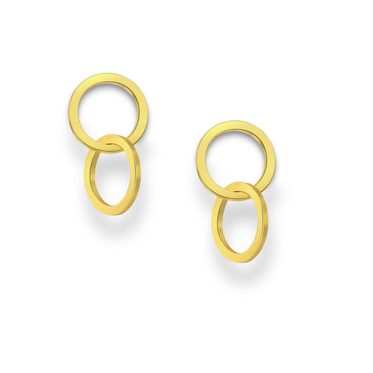 Forever Rings Simple Gold Stud Earrings