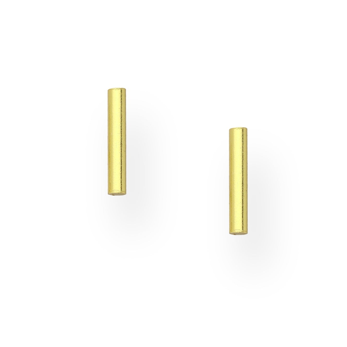 Pillar Bar Understated Gold Stud Earrings