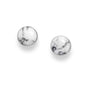 Howlite Strength Sterling Silver Stud Earrings