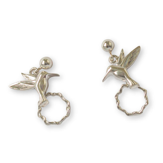 Hummingbird Sterling Silver Stud Earrings