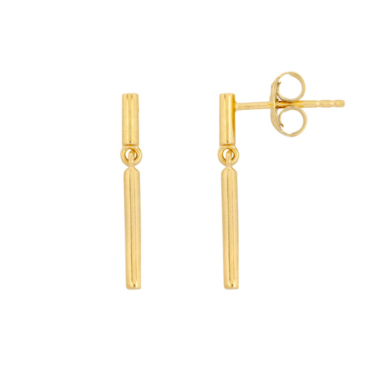 Minimalist Dainty Gold Bar Stud Earrings