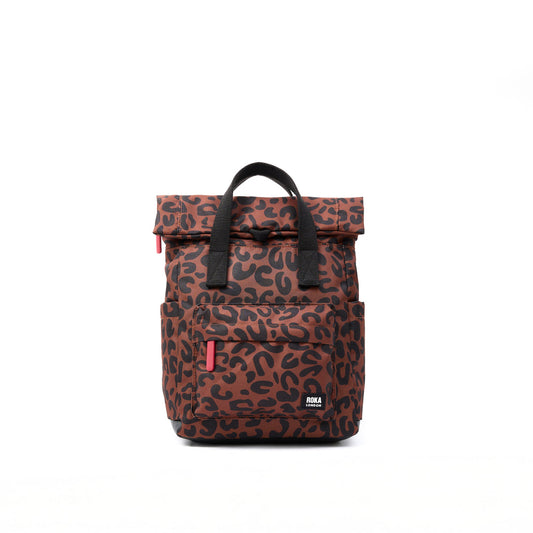 Canfield Small Backpack in Scarlet Leopard Canvas