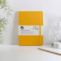 Notebook A5 Recycled Leather Lined Paper - Yellow