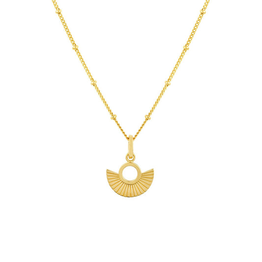 Art Deco Fan Gold Satellite Chain Necklace Vurchoo Jewellery P1090