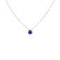 Lapis Lazuli Tear Drop Stone Adjustable Necklace Sterling Silver