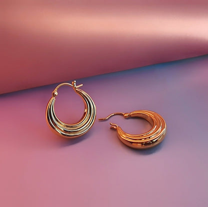 Gold Layered Hoop Earrings