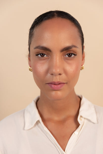 Bold Sol Hoop Earrings with Black Onyx in Gold