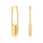 Streamline Long Hoops Minimalist Gold Earrings