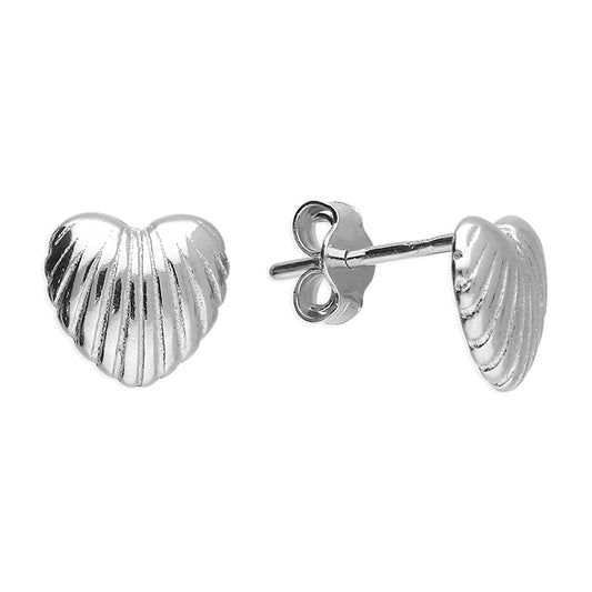 Rutherfords Bespoke Heart Stud Silver