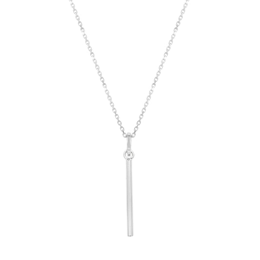 Minimalist Silver Bar Pendant