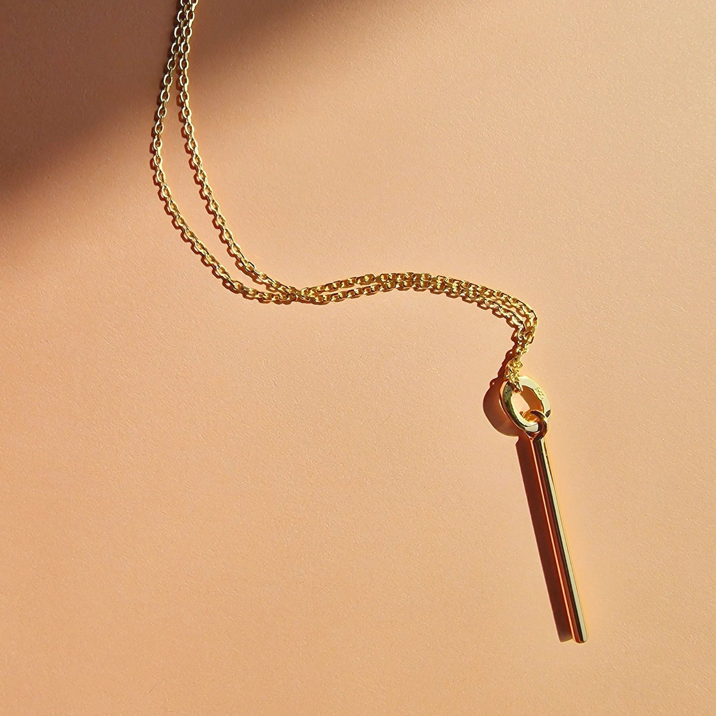 Minimalist Gold Bar Pendant