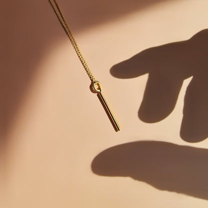 Minimalist Gold Bar Pendant