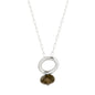 Labradorite Silver Halo Necklace