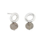 Labradorite Silver Halo Earring