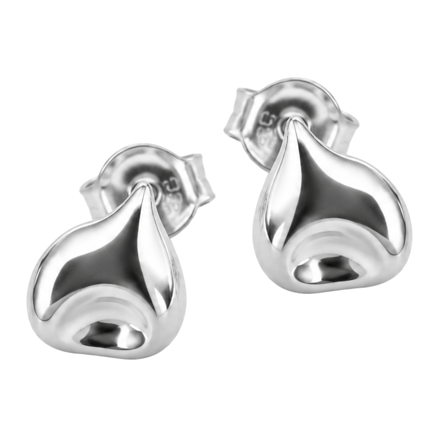 Petite Dimple Silver Stud Earrings