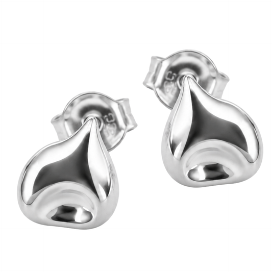 Petite Dimple Silver Stud Earrings
