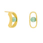 Amazonite Stud Earrings Gold