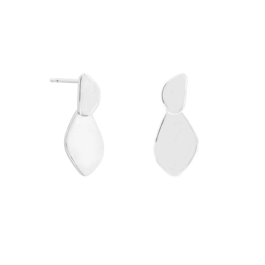 Pebble Link Studs Silver