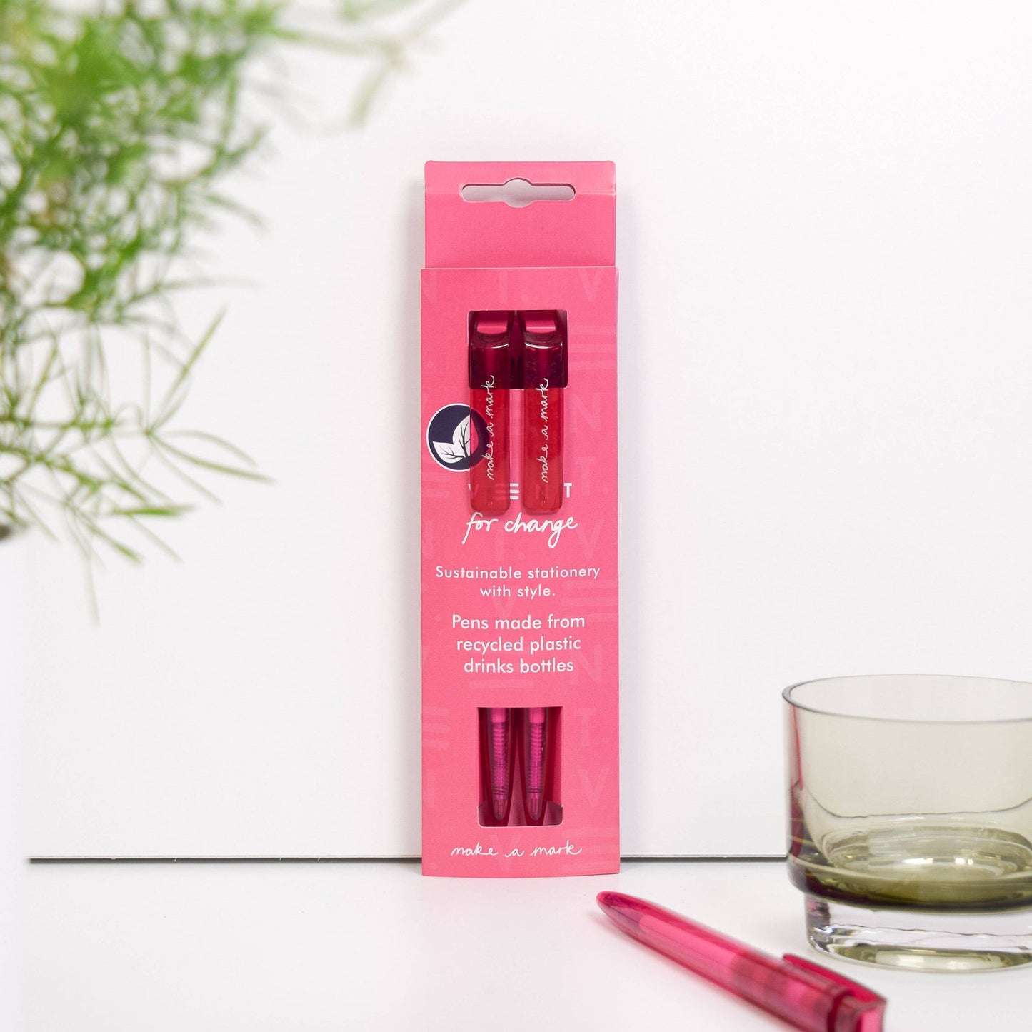 Pens Recycled Drinks Bottle Make a Mark - Pink