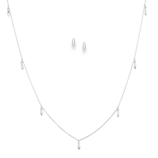 BBC's Anita Rani's Favs - Silver Layering Necklace and Matching Earrings - Vurchoo Ethical Earrings