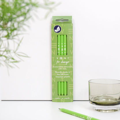 Pencils Pack of 3 recycled - Make a Mark Green