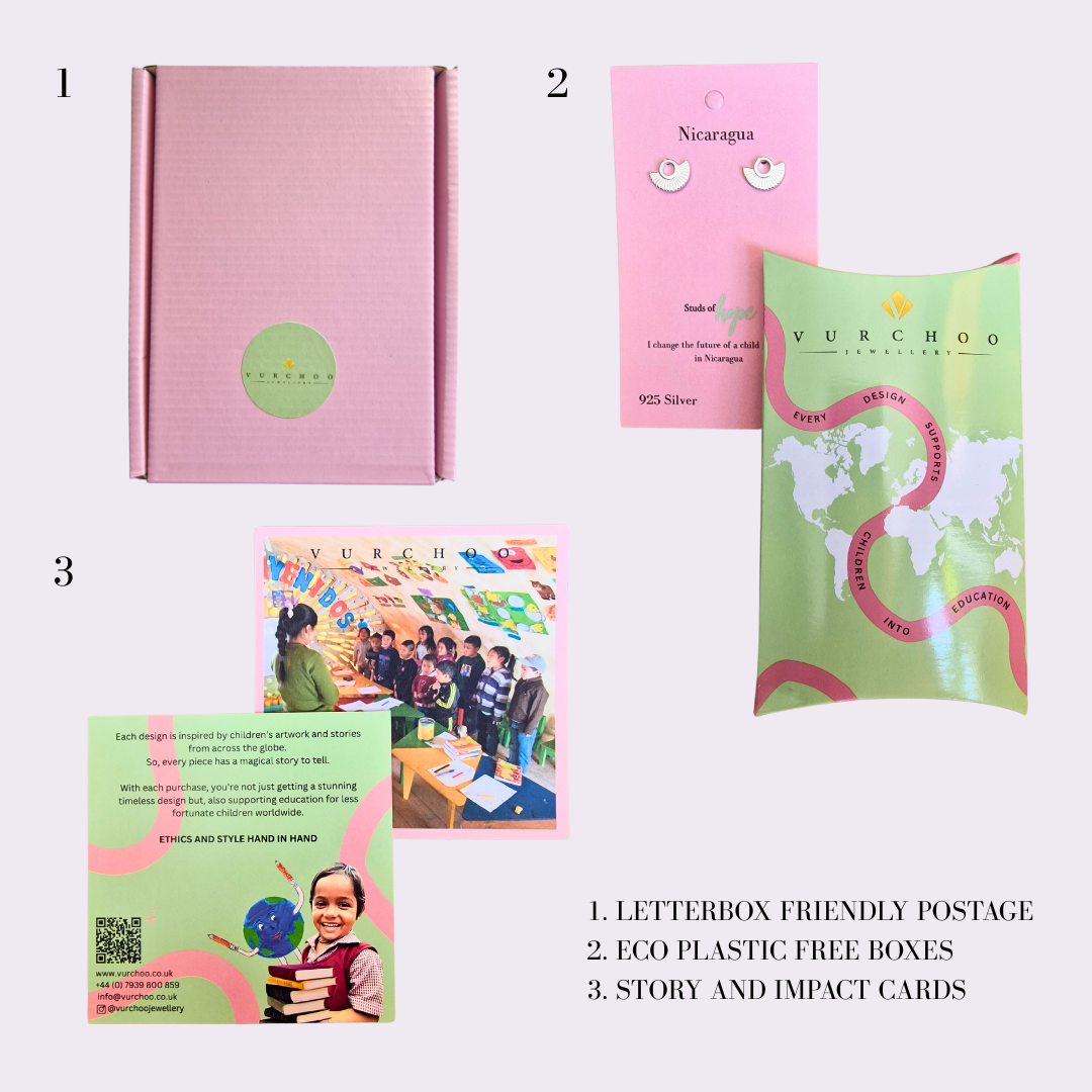 Tear Drop Stone Stud Earrings Sterling Silver